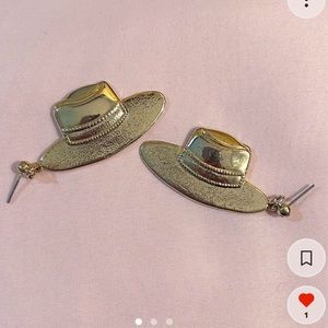 Vintage Gold Sunhat Dangle Earrings